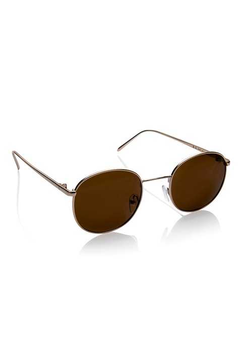 Marc Lauder, Ochelari de soare rotunzi unisex cu lentile polarizate - 654987, 49-21-145, Auriu