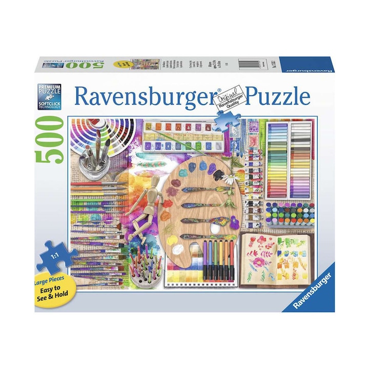 Ravensburger Puzzle 500 db - A művész palettája