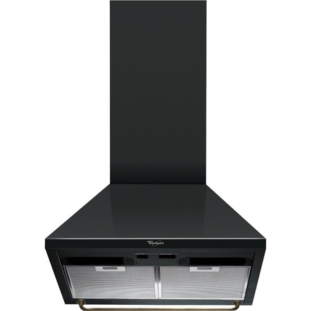 Hota incorporabila decorativa rustica Whirlpool AKR 551 NA, Putere de absorbtie 448 mc/h, 1 Motor, 60 cm, Negru