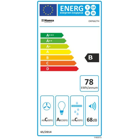 Hota incorporabila decorativa Hansa OKP662TH, Putere de absorbtie 548 mc/h, 1 motor, 60 cm, Inox