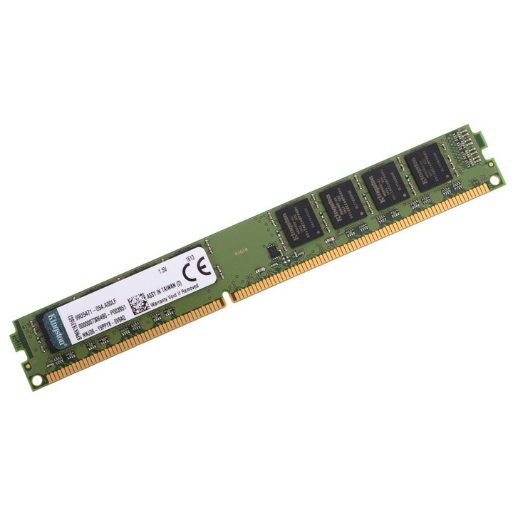 Памет Kingston 4GB, DDR3, 1600MHz, Non-ECC, CL11, 1.5V, LowProfile