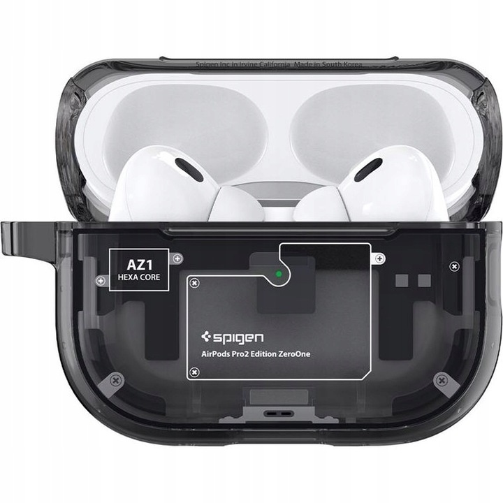 Borító Apple AirPods Pro 2-hez, Spigen, polikarbonát, szürke