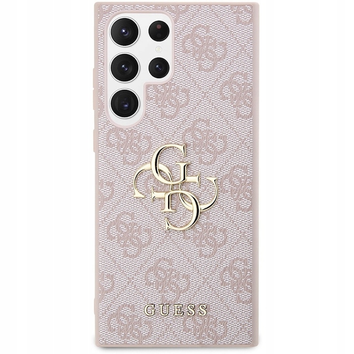 Защитен калъф за Samsung Galaxy S24 Ultra, Guess, Поликарбонат, Розов
