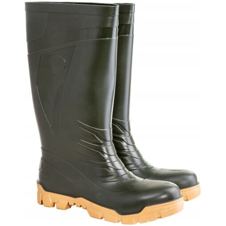Cizme protectia muncii, Fagum-Stomil, PVC, 45 EU, Verde/Galben
