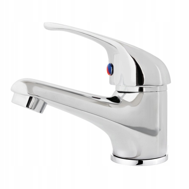 Robinet cromat cu inchidere de scurgere, Deante, Alama, Argintiu