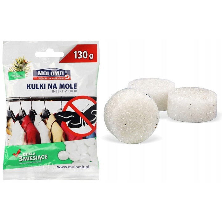 Set bile anti molii, Molomit, 130 g