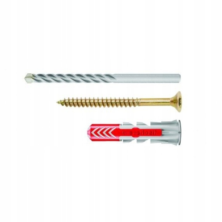 Set burghiu cu diblu si surub, Fischer, 6 x 30 mm, Multicolor