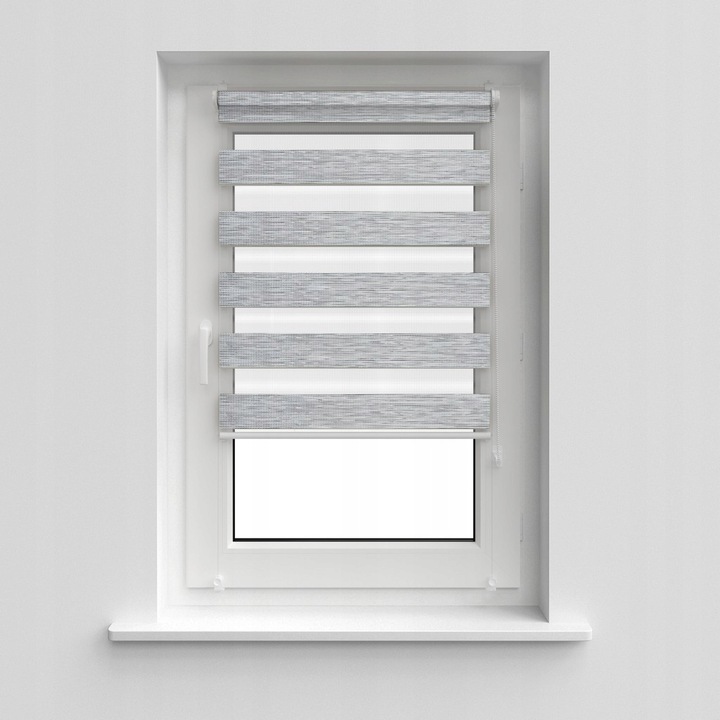 Rulou, DecoDesign, Poliester, 35 x 140 cm, Alb / Gri