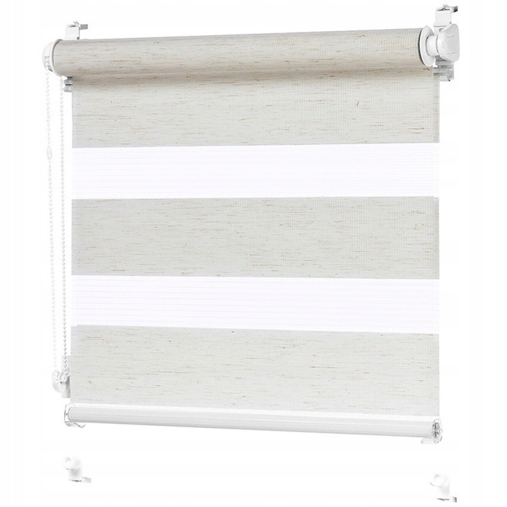 Rulou DecoDesign, 46x140cm, semi-opac, bej, set complet montaj