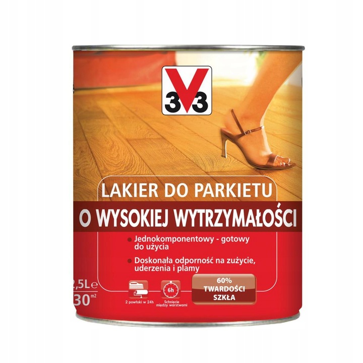 Lakk parkettára, V33, színtelen, matt, 2,5 L