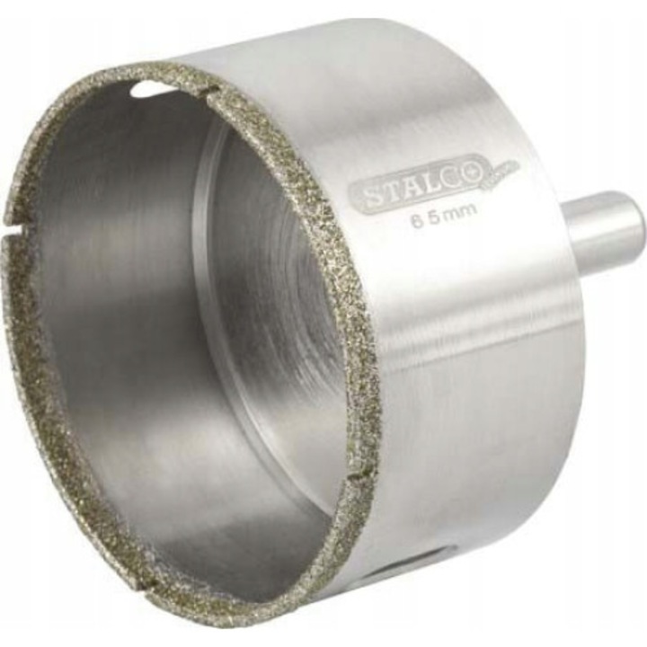 Carota diamantata 55mm Stalco pentru gres, placi, sticla, utilizare profesionala, rezistenta