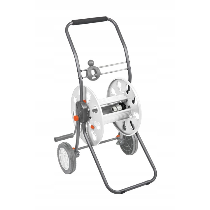 Макара за маркуч, Bradas, Максимум 60 м, Метал, Сиво/Бяло