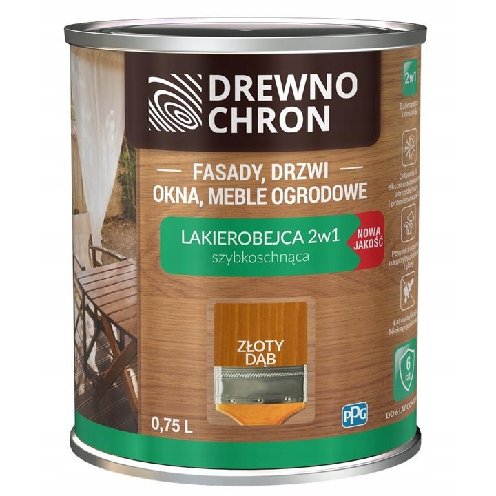 Lac pentru lemn, Drewnochron, Stejar auriu, 0.75l