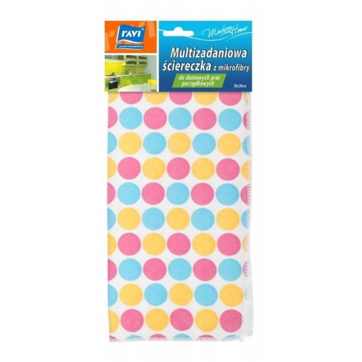 Кърпа за кухня, Ravi, Микрофибър, 30см, Многоцветна