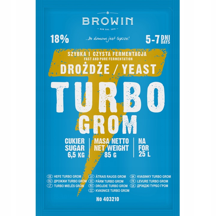 Borélesztő, Browin, 85g