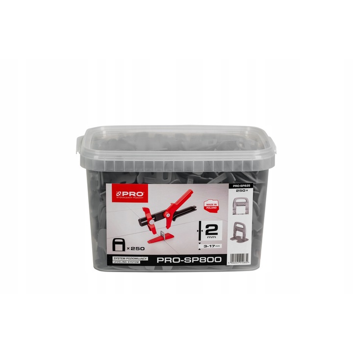 Cleme de nivelare a placilor de gresie, Pro, 250 bucati