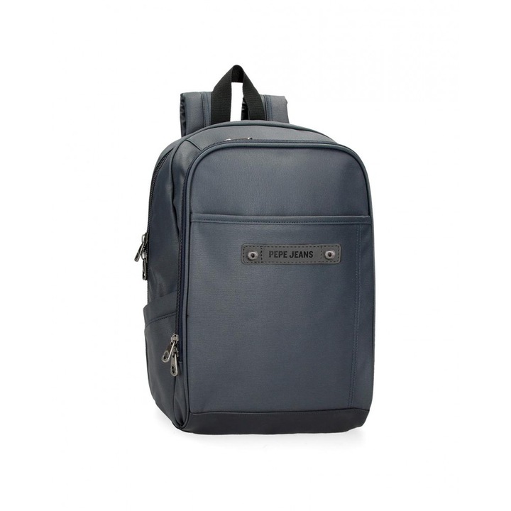Rucsac barbati Pepe Jeans Hatfield, 2 compartimente, buzunare laptop 12 inch, tableta, bleumarin, 25x37x10 cm