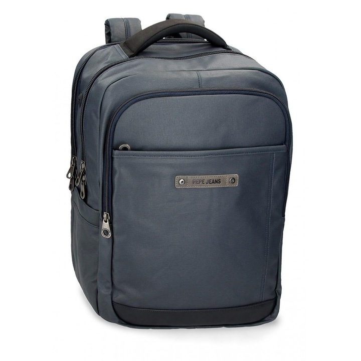Rucsac barbati Pepe Jeans Hatfield, 2 compartimente, buzunare laptop 15.6 inch, tableta 12 inch, bleumarin, 44x31x15 cm
