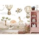 Fototapet Muralo animale salbatice zburatoare 450 cm x 300 cm decor dragut pentru camera copiilor