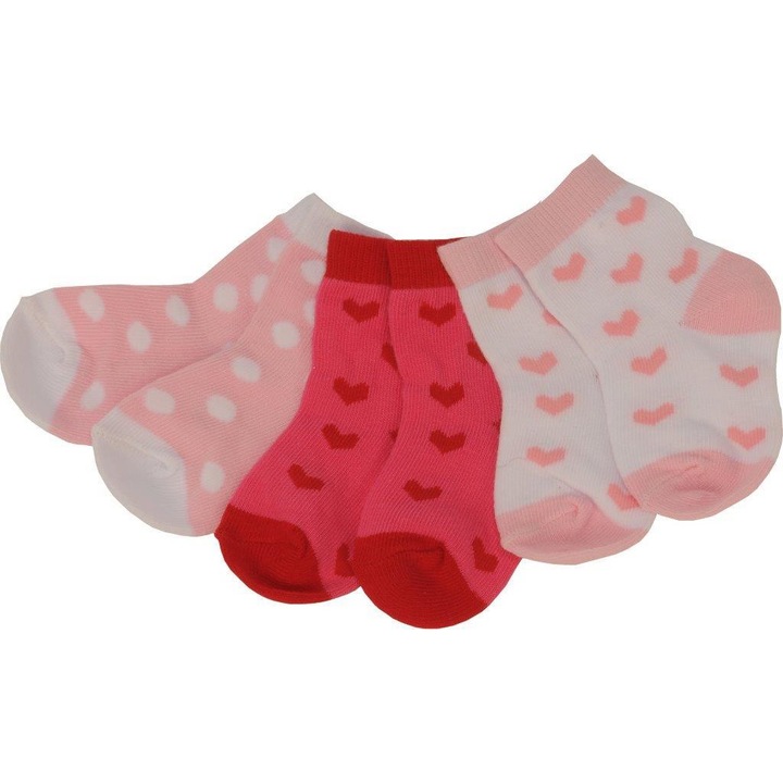 Комплект от 6 броя детски чорапи Dooky, Cotton, Multicolor, 0-3 месеца