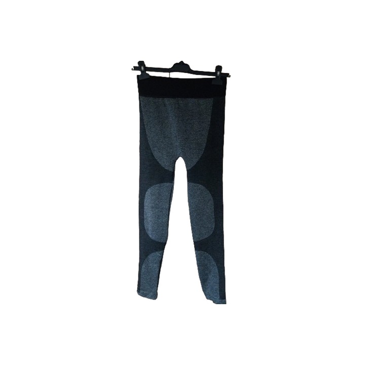 Colanti sport dama, gri cu negru, poliamida, marimea S