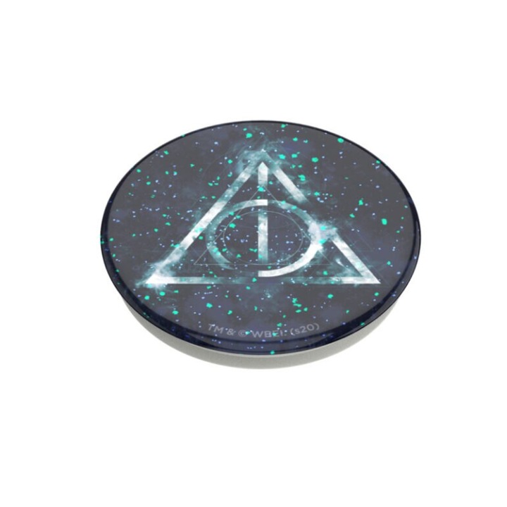Suport pentru telefon sau tableta Popsocket, model Deathly Hallows, 1.6 x 1.6 x 0.25 inch
