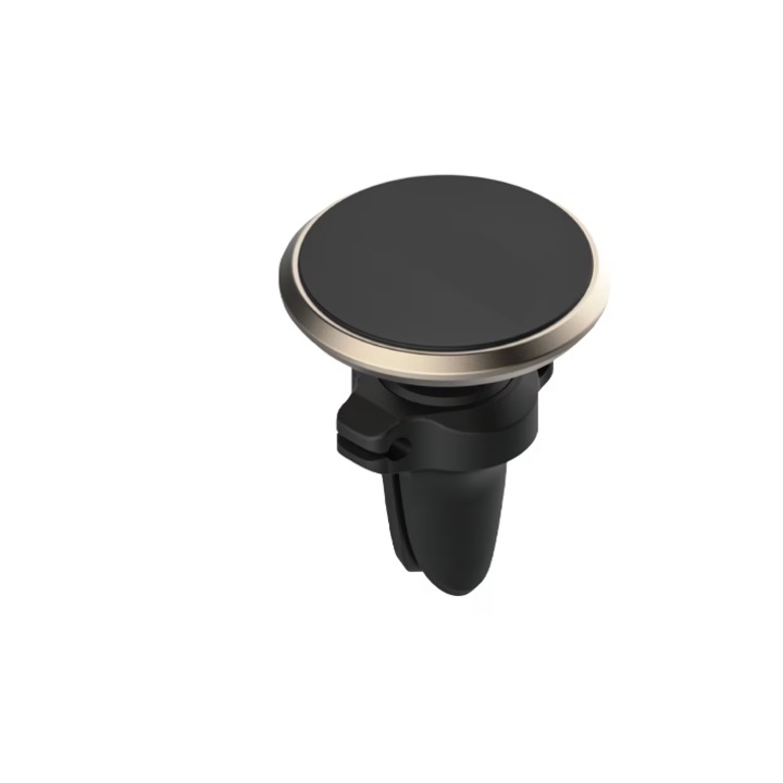 Univerzális mágneses autós tartó a mobiltelefonhoz szellőzővel, fekete-arany színben