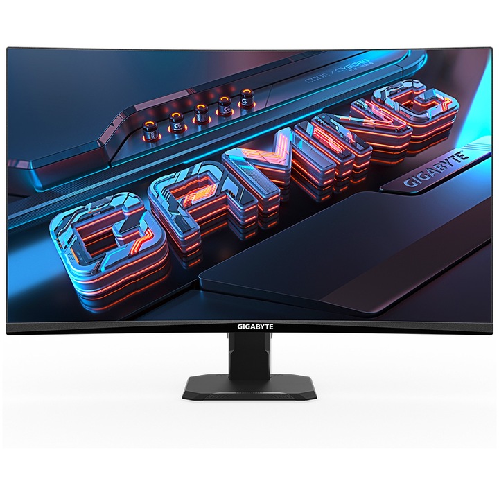 Gigabyte GS27QC Gaming monitor, 27", VA, QHD, 2560 x 1440, 1 ms, 170 Hz, AMD FreeSync Premium, ívelt 1500R, fekete