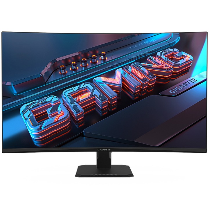 Gigabyte GS32QC Gaming monitor, 31,5", VA, QHD, 2560 x 1440, HDMI, DisplayPort, 170 Hz, 1 ms, ívelt, fekete