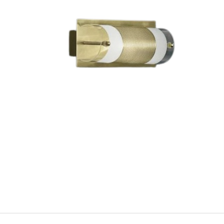 Aplica Perete/Oglinda Baie SOFF 3-458/1 MS-MATT E14 1x40W Cadru Bara Metal Auriu Abajur Sticla Rotunda Matt 24x9x9cm ORION