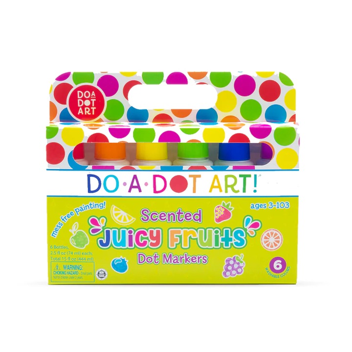 Set de carioci Do-A-Dot Art, 6 culori fructate, non-toxic