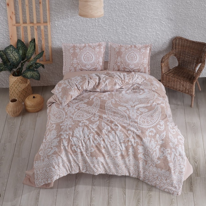 Dupla ágynemű, 100% erősített pamut, 4 db, 240 x 260 cm, Ralex Pucioasa, Ventana