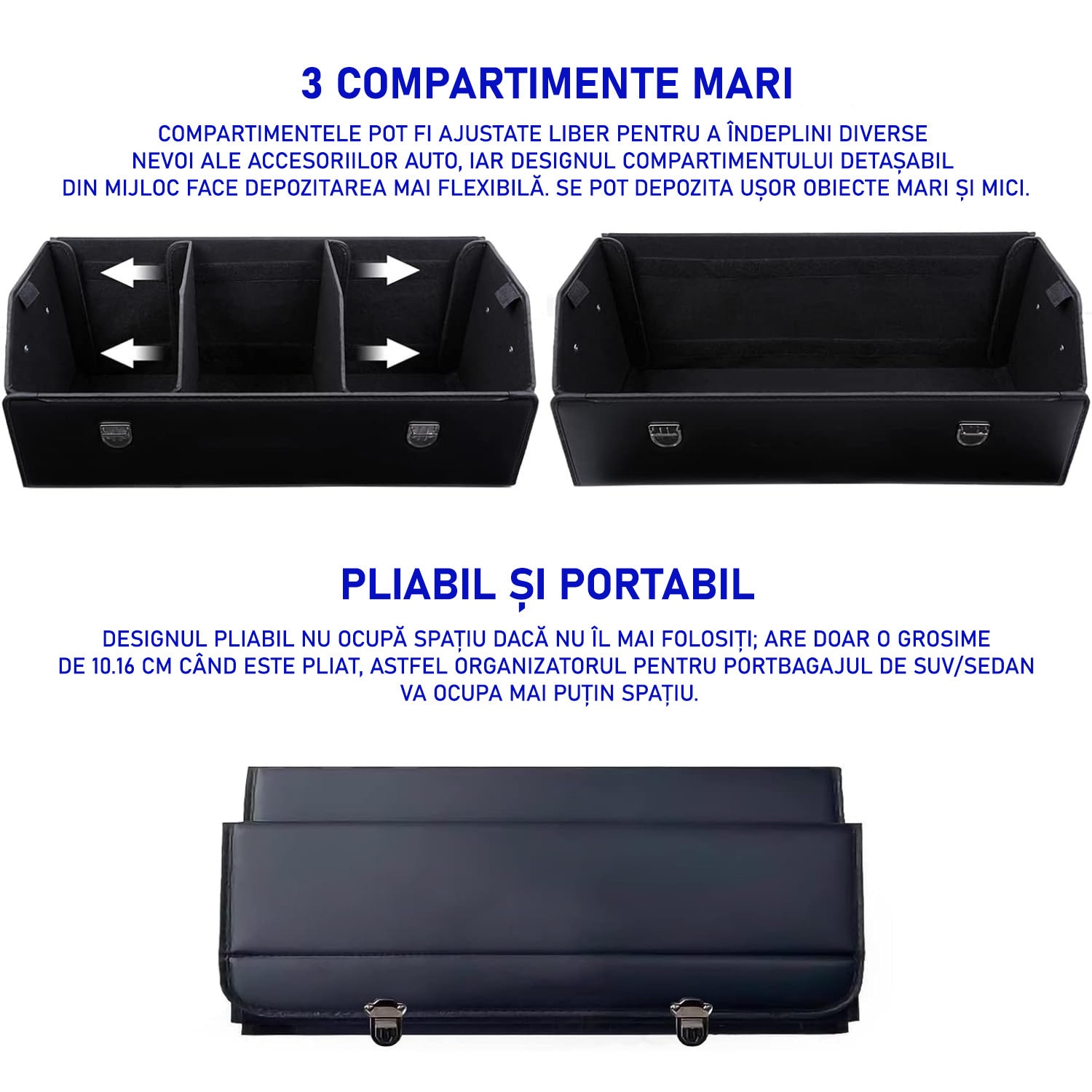 Organizator portbagaj auto Premium NextWave®️, Multifunctional