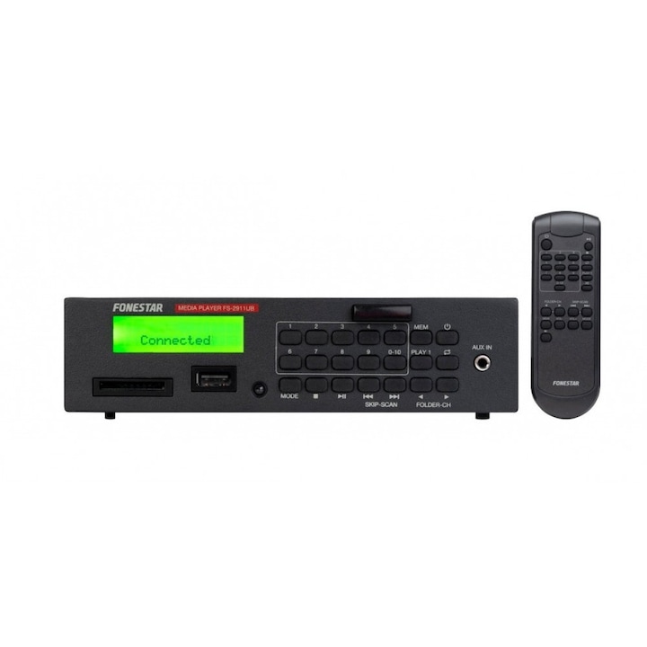 Mini lejátszó USB/SD/MP3, Fonestar, Műanyag, Fekete