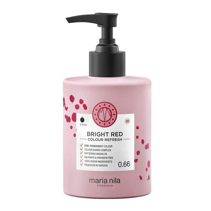 Masca coloranta de par, Maria Nila, Hranitoare, 300ml, 0.66 Rosu aprins