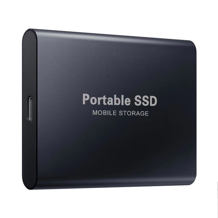 Hard disk extern SSD, Aluminiu, TB51, Portabil, USB 3.0, 1TB, Negru
