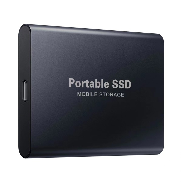 Външен хард диск SSD, Алуминий, TB51, Преносим, USB 3.0, 2TB, Черен