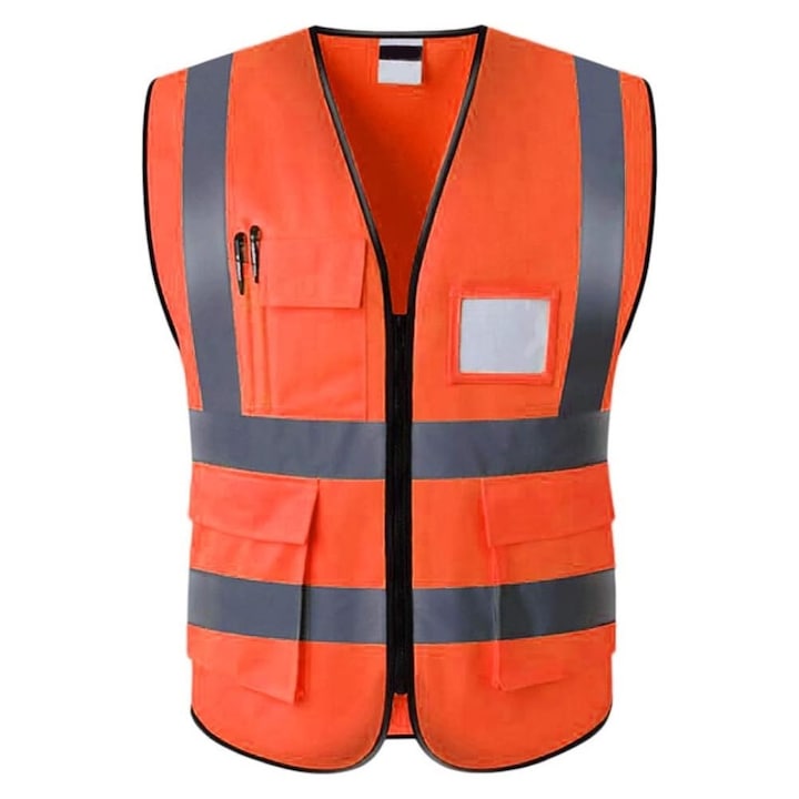 Vesta reflectorizanta, material elastic, banda 4cm, portocalie, unisex, universala, DARO