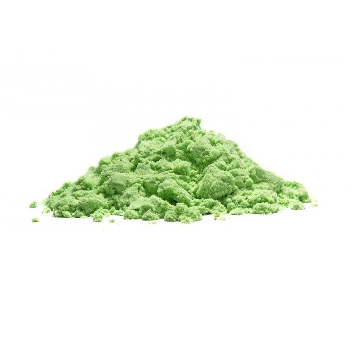 Nisip Kinetic pentru copii, Ikonka, senzorial nu se usuca, nu se intareste, fabricat din ingrediente naturale, cantitate 1kg, verde