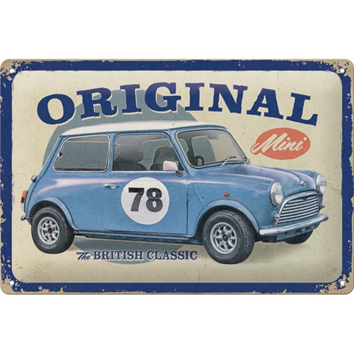 Placa decor metalica 20x30 Mini The British Classic
