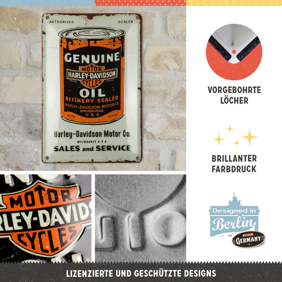 Retro Blech-Schild 20x30cm - Vintage Deko Für Werkstatt & Garage