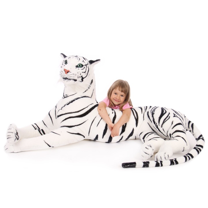 Лао - огромен плюшен бял тигър