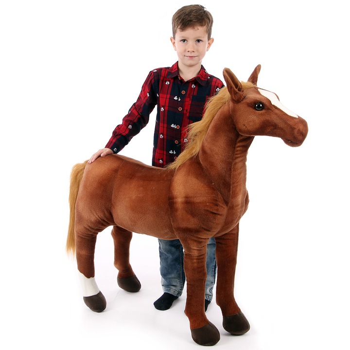 Плюшена играчка, Лидер, Кон, Кафяв