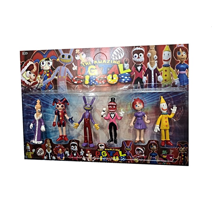 Комплект от 6 фигурки Digital Circus 10 см, многоцветни, +3 години