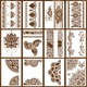 Set 12 sabloane decorative, AllizBan, 29x21 cm, Stilul retro - S001