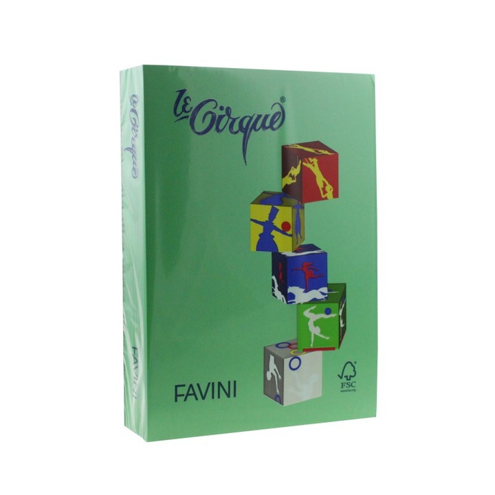 Carton A3 color,160G/MP, verde inchis, 250 coli