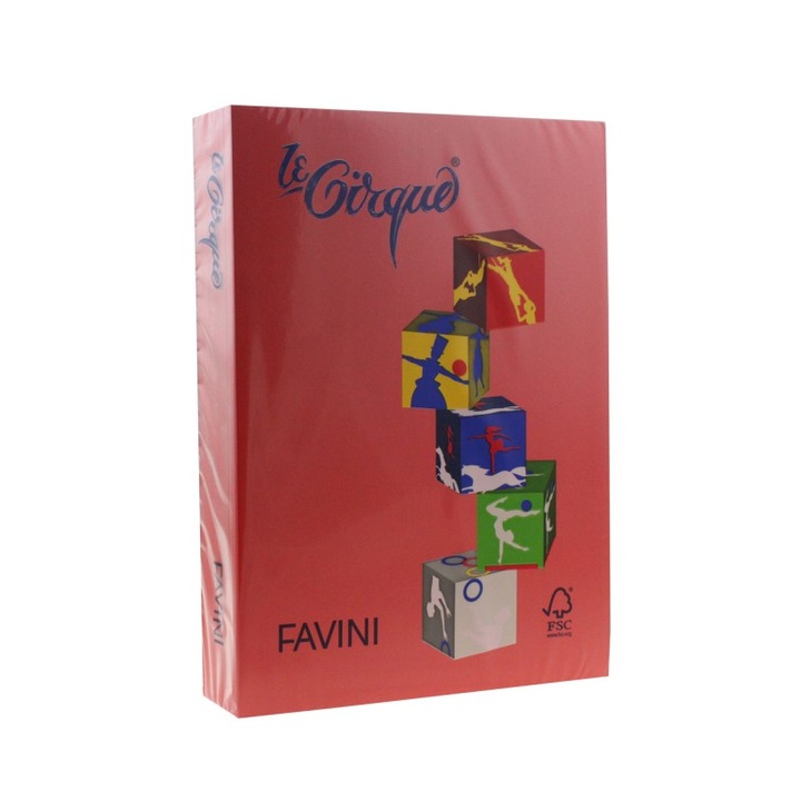 Carton, A3 color, 160G/mp, rosu, 250 coli