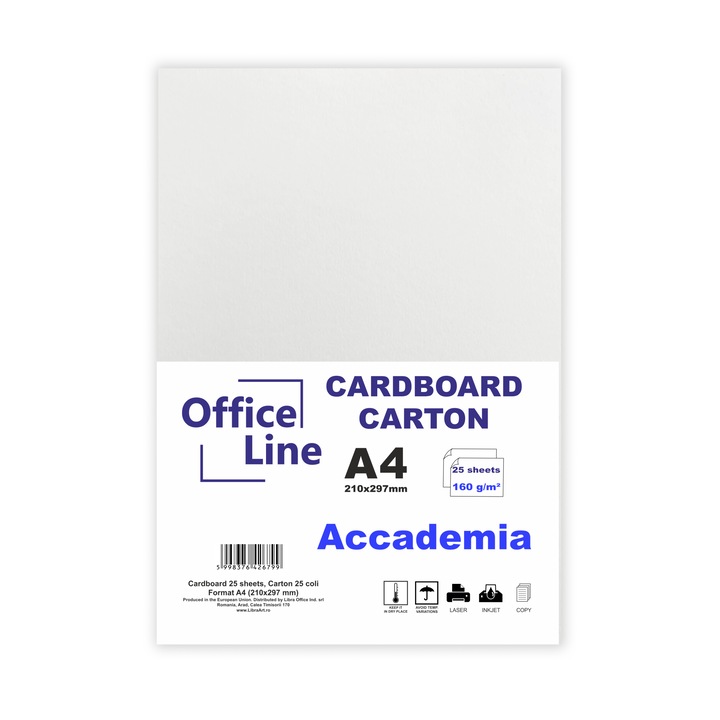 Karton A4 160gr Accademia top 25 lap