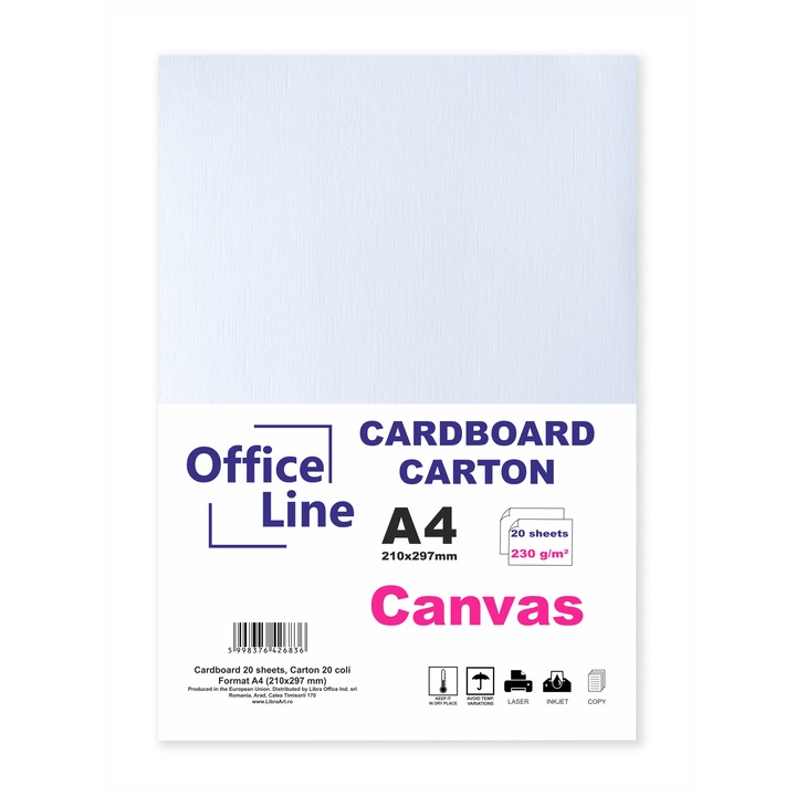Carton A4 230gr Canvas top 20 coli