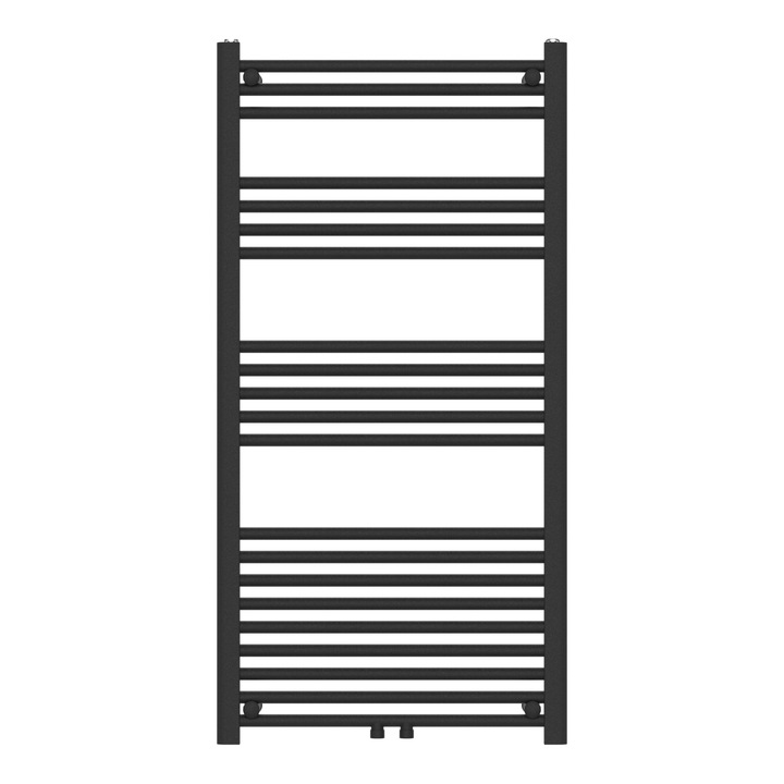 Radiator portprosop, neu.haus, PXAF-0107 Voss, 120 x 60 x 3 cm, 574 W, otel, negru